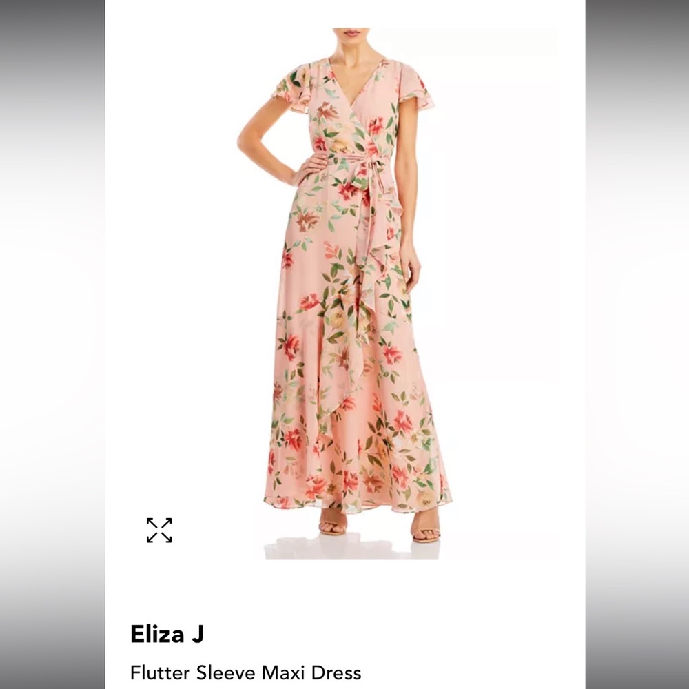 Eliza J Floral Wrap Dress